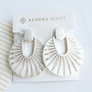 Kendra Scott✨ Didi Sunburst Bright Silver Statement Earrings